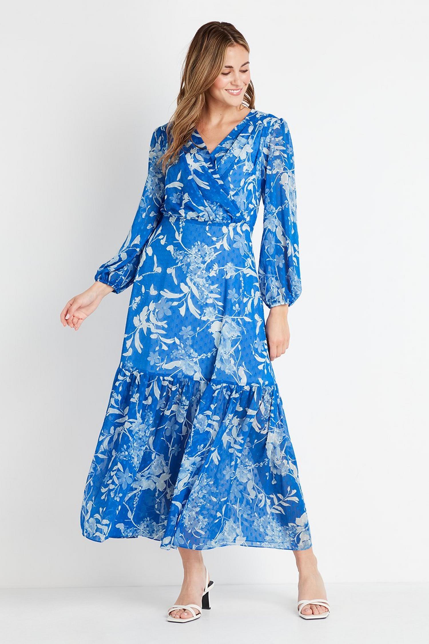 tiered floral maxi